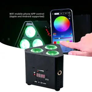 AOPU Sale by Bulk 3x18W RGBWA+UV 6 in 1 Battery Uplights Par Light Led Wireless Par Lights LED Stage Light for Wedding DJ Club