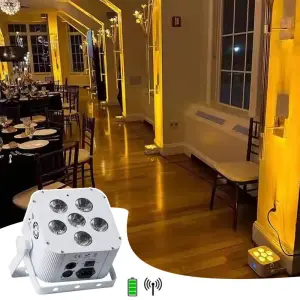 AOPU Wireless Control Uplight 6*18w LED Par Light Rgbaw+uv 6in1 Battery Uplight for Wedding Backdrop Wholesale