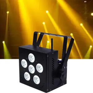 AOPU 6*18W RGBWA+UV Uplights Battery Wireless Par Light 6in1 Dmx Wireless Uplights Led Par Light for Wedding Party Restaurant