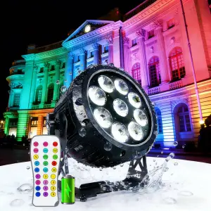 AOPU Waterproof 6In1 9pcs18W Wireless DMX Battery Powered Led Stage Light Par Light