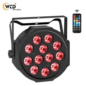 24W 4 in 1 Rgbw 12 Leds Par Light Stage Effect DMX 512 With Remote Control Par Light for DJ KTV Bar Concert