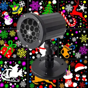 AOPU 4*1W RGBW or White Gobo Projector Outdoor Christmas Light Waterproof for Family Party Bar