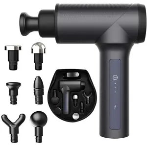 Meresoy Handheld Massager Quiet 40-75dB Professional Deep Tissue Massager 6 Attachment Massage Gun with Carrying Case for Body