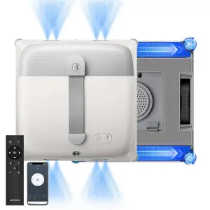 LIECTROUX Most Advanced Window Cleaning Robot Glass Cleaner G9 with 8-Way Water Spraying 2-Way Bionic Mechanical Arms
