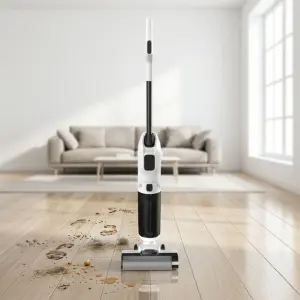 Hepa Filter Voice Assistant Cordless Upright Vacuum Cleaner Wet/Dry Mop Floor Cleaner Brushless Motor LED Display Self-Cleaning