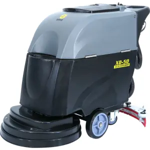 New Electric Auto Floor Scrubber Cleaning Machine Plastic Core Motor Component 24V/220V 550W 510mm Width Hotel/Supermarket