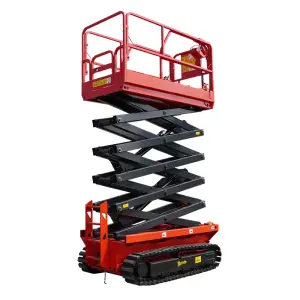 Aerial Working Lift Platform 10m Load Capacity 320kg Self-Propelled Tracked Scissor Crawler Scissor Lift