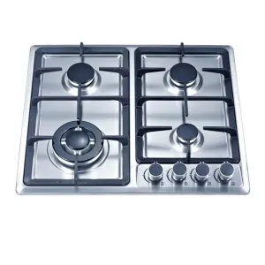 NG LPG Gas Cooker Stainless Steel Panel Built in Commercial Cast Iron Gas burner Cooker 4 Burners Gas Hob Stove