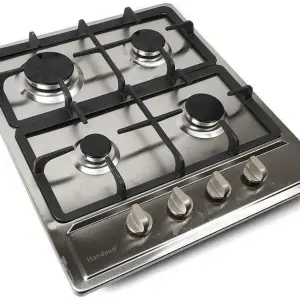 Built-In Four 4 Burners Head Gas Hob Stove Easy Clean NG/LPG Cooking Home Gas Cooker
