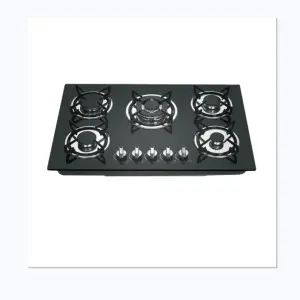 5 Burners Glass Top Gas Stove Gaziniere Plaque a Gaz Estufa De Gas Stove Gas Part Cuisinieresin Gaz