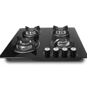 4 burner Gas Hob Glass Stove Cast Iron Gas burner Cooker High Power Gas Stove