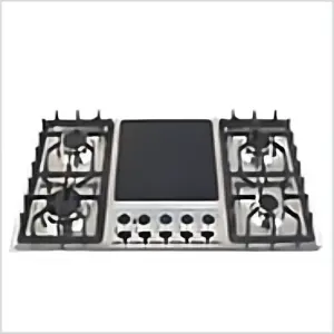 Built in 4 Burners Gas Stove and 1 Electric Stove Stainless Steel Stove Electronic Ignition Household Kitchen Utensils FFD