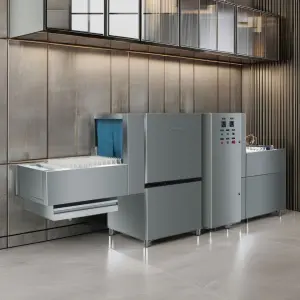 Freestanding Stainless Steel Smart Dishwasher Hood Type App-Controlled Full-Integrated Control Restaurant Hotel Use Electric Gas