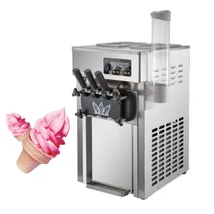 EU Warehouse Three Flavor Soft Ice Cream Machine Soft Serve Ice Cream Making Machine Factory Price