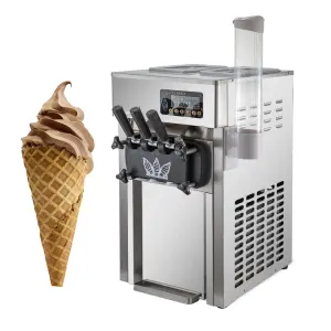 1200W 3 Flavor Soft Ice Cream Machine Soft Serve Ice Cream Making Machine Factory Price