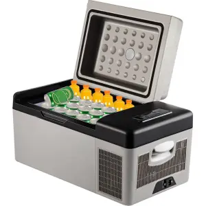 VEVOR Portable 21 Quart 12 Volt AC Electric Cooler App Controlled (-4~68) for Outdoor Camping Hotel Car Use 110-240V