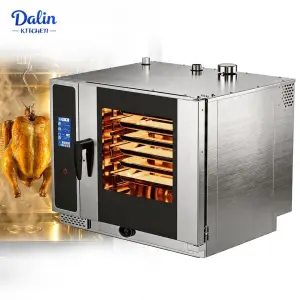 Commercial Convection Oven Combi Oven Electric 6 Pan Steamer With Core Probe Heavy Duty Stainless Steel Cooking Equipment
