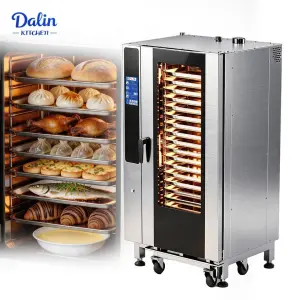 Stainless Steel Convection Oven Combi Oven Electric With Meat Thermometer High Capacity 20 Tray for Industrial Baking
