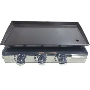 Heavy Duty Stainless Steel 3 Burner Outdoor Flat Iron Griddle Outside Gas Griddle