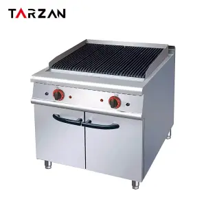 TARZAN High Quality in 2025 Table Counter Top Vertical BBQ Electric Lava Rock Grill with Cabinet Kitchen Equipment