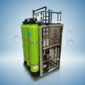 Small Industry RO Pure Mineral Drinking Water Reverse Osmosis System Pump Pressure Vessel 500L/Hour Capacity for Commercial Use