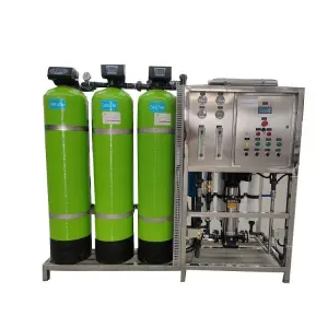 1000LPH Small Reverse Osmosis Water Treatment Equipment Drink Water Filter Machine FRP Tank PP Filter Home Restaurant Use Pump