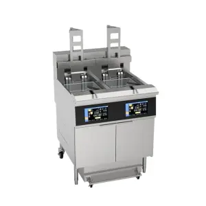 Commercial Deep Fryer with Single and Double Cylinders, Temperature Control and Timer, Large Frying Basket, Suitable for KFC