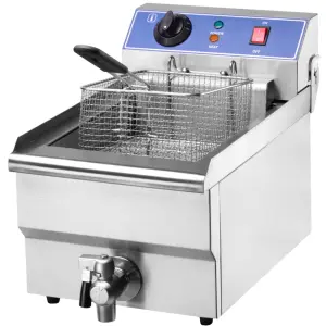 Commercial Deep Fryer with Single and Double Cylinders, Temperature Control and Timer, Large Frying Basket, Suitable for KFC