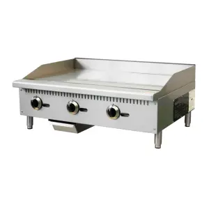 Commercial Kitchen Equipment Electric Gas Flat-bottom Frying Pan Griddle Plate Tabletop Stainless Steel Griddle Noise Reduction