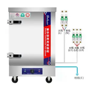 Factory Multifunction Commercial Electric Stainless Steel Food Steamer Cabinet 4-24 Trays Digital Display Touchscreen Energy