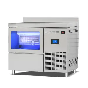 Bubble Tea Equipment Commercial Milk Tea Counter with Ice Maker Machine Professional Bubble Tea bar with 80kg/day Ice Maker