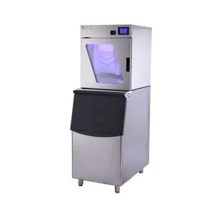 Ice Maker Commercial Milk Bubble Tea Shop Vertical Large Capacity Square Ice Cube Machine