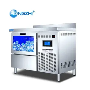 Commercial Bar Counter Freezer 110cm Ice Maker Machine with Engine & Motor 80-120kg/day Capacity 110V/220V High Productivity
