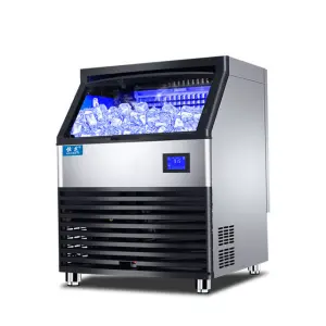 HENGZHI 120KG Commercial Single-Temperature Undercounter Ice Cube Making Machine 304 Stainless Steel Air Cooling Automatic for