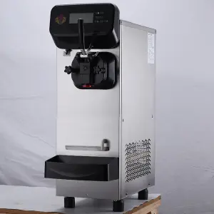 HENGZHI New Single-Head Commercial Small Desktop Automatic Ice Cream Machine Touch Screen High Productivity Mini Sundae Maker