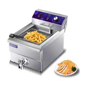 HENGZHI High Quality Chicken Potato Chips Fryer Commercial Stainless Steel Electric Deep Fryer Machine for Fast Food