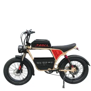 Akez 20" 48V 1500W Fat Tire Electric Bike | 18Ah Battery | 7-Speed Brushless Motor | Retro Color E-Bike | Fast US Stock Delivery