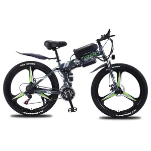 Akez 26 Inch Folding Electric Bike 36V 350W Motor 10Ah Battery Ultra High Carbon Steel Frame Adult E Bike