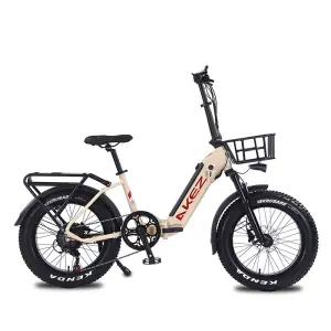 Akez 20"Electric folding bicycle|with a basket Extra-large storage space|48v 10ah 350w