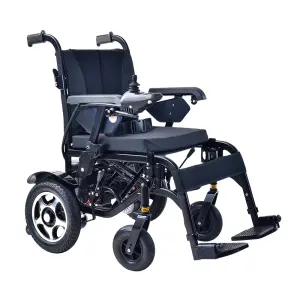 Power Wholesale Folding A3 Steel Pipe Frame Black Spraying Surface Electric Wheelchair For Disabled People