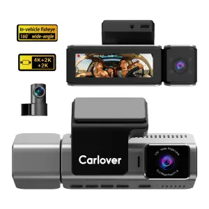 3 Channel Dash Cam 4k Front and Rear Inside Left Right Dash Camera for Cars GPS WiFi Night Vision Dashcam 3 Channel