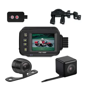 Carlover 2 Inch IPS Multifunction Waterproof Dash Cam Motorcycle DVR Accessory for Motorcycles