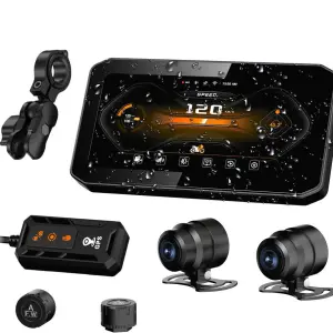 6.25 Inch IP67 Waterproof Loop Recording Wifi GPS Carplay Auto Motorcycle DVR TPMS BSD Dash Cam AHD 1080p Motorcycle Camera