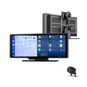 10.26inch 4K Carplay Dual Lens 170 Ultra Wide Angle IPS Screen Front/Rear Car Black Box DVR Dash Camera Video Recorder