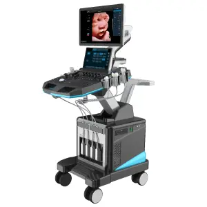 UMY UM-T50 Electric Portable Metal Color Ultrasonic Diagnostic Ultrasound Machine with 21.5" LED + 13.3" Touch Screen Movable