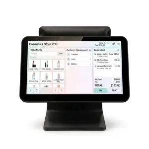 OSCAN 15.6 Inch Dual Screen All in One Point of Sale Touch Screen Pos Machine With 11.6 Inch Customer Display