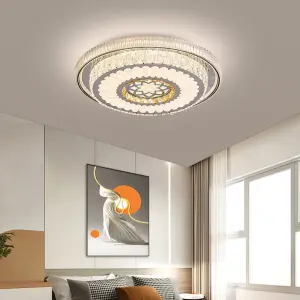 Luxury Middle Bedroom Ceiling Light Crystal LED Eye-Caring Dimmable Home Light for Wedding Banquet Hall Villa Hotel Decor