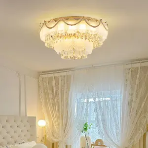 Luxury French Crystal Ceiling Lamp Home Room LivingRoom Bedroom Villa Hotel Banquet Lobby Hall Decor Iron Glass Ceiling Light