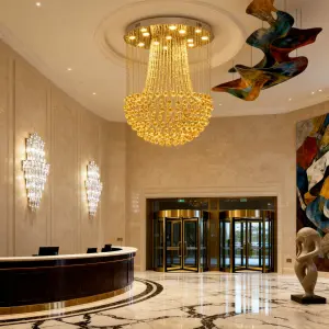 Decorative Crystal Led Villa Ceiling Banquet Hall Island Modern Lamp Home Decor Luxury for Lamp Home Livingroom Decor