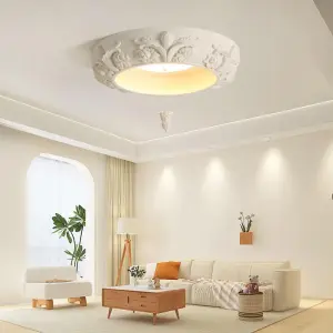 French Classic LED Villa Ceiling Lamp Resin Middle Ceiling Light for Living Room Hotel Lobby Wedding Banquet Hall Ceiling Light